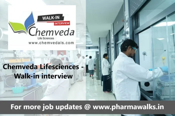 Chemveda Lifesciences - Recruitment